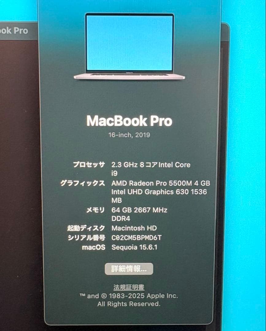 【そんじ】美品 2019 16インチ 64GB 1TB