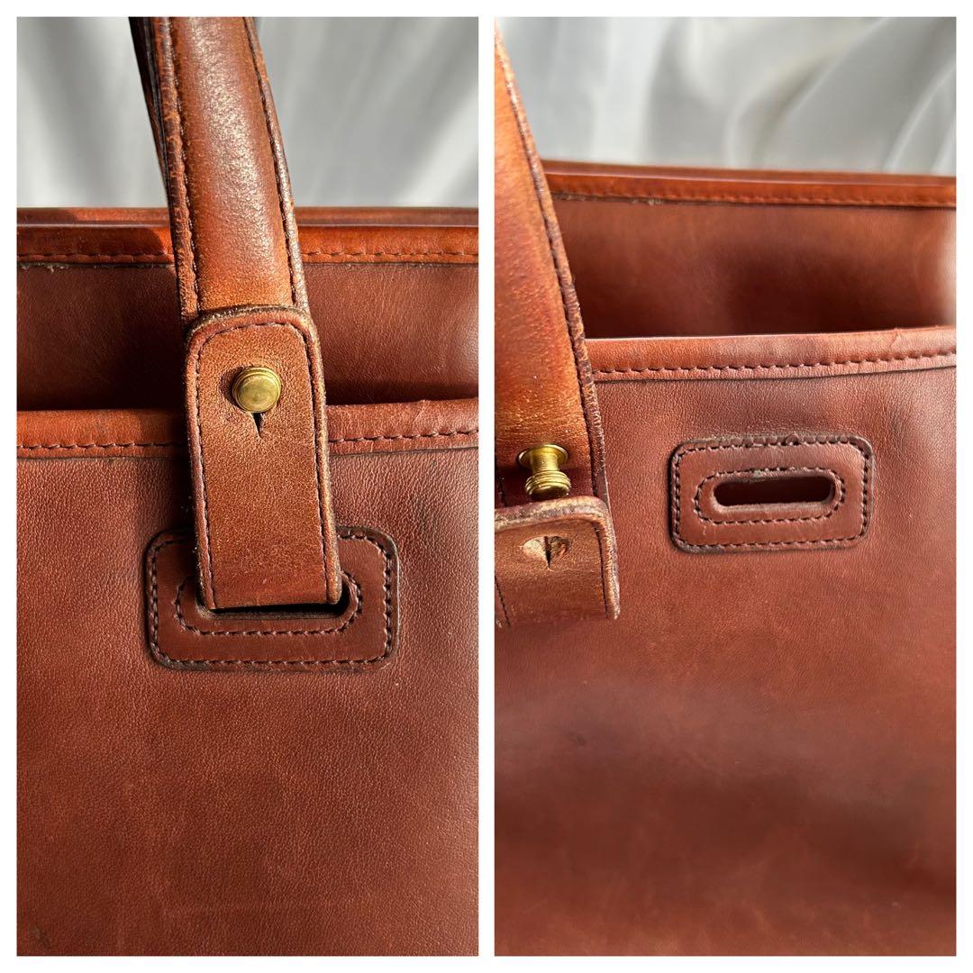 【希少】80s USA製 オールドコーチ レザー ビジネスバッグ 2way 茶