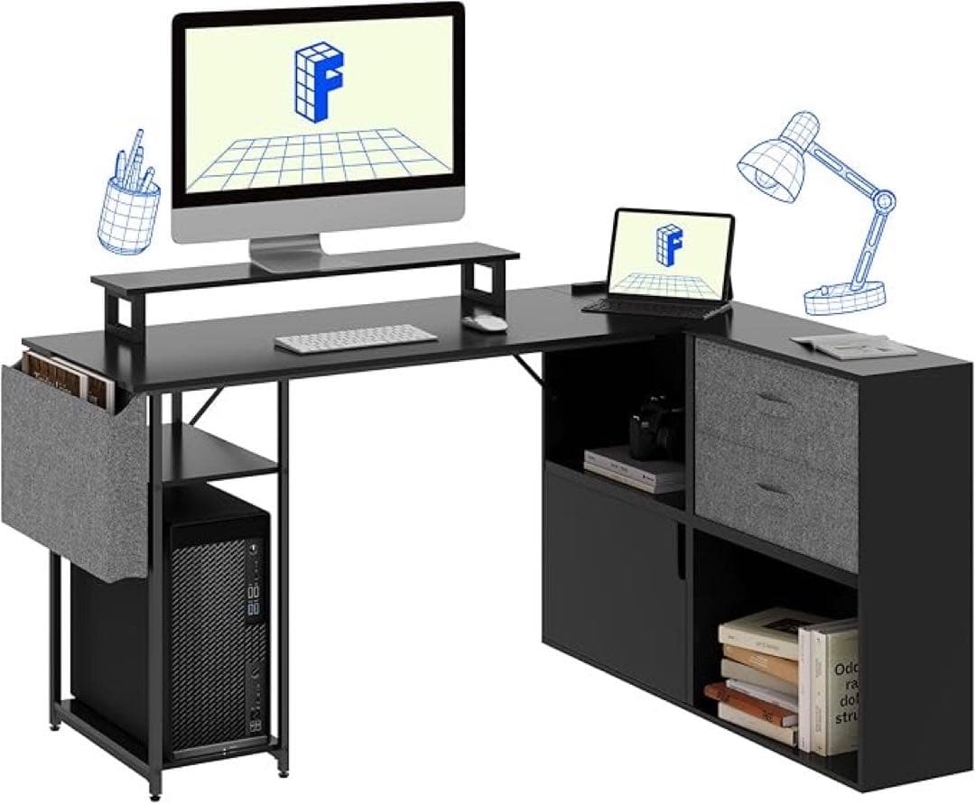 1品限り❤️FLEXISPOT l字デスク FD19 幅134×奥行き105×71