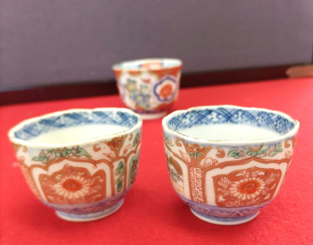 古伊万里のぞき　3個　D439