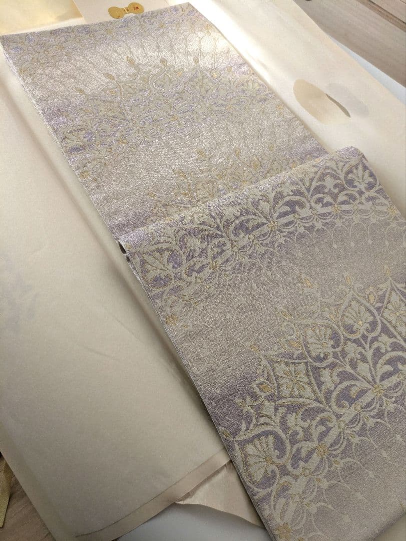 正絹西陣織まいづるティアラ文様豪華袋帯