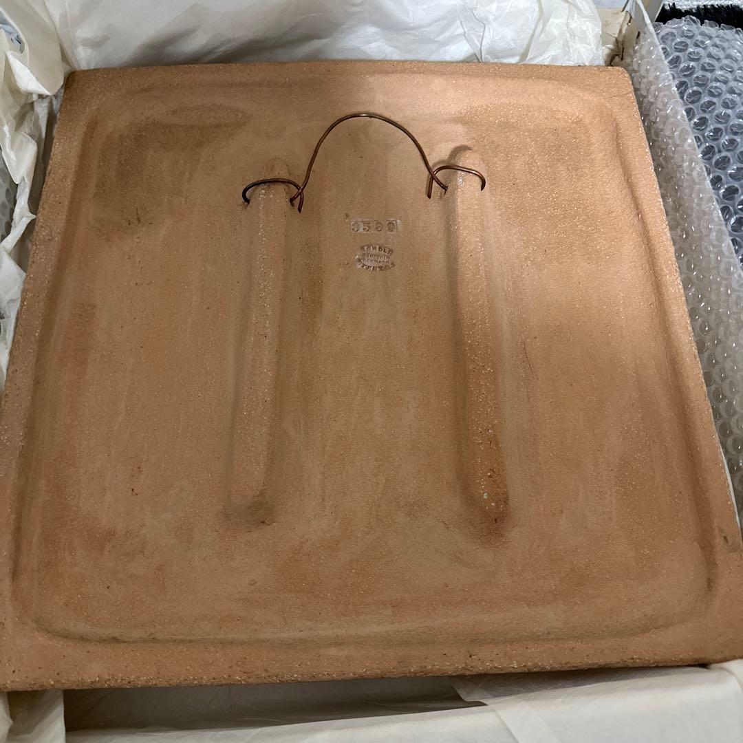 デンマーク製 SOHOLM 陶板 壁掛け 馬車に乗る男女 陶器