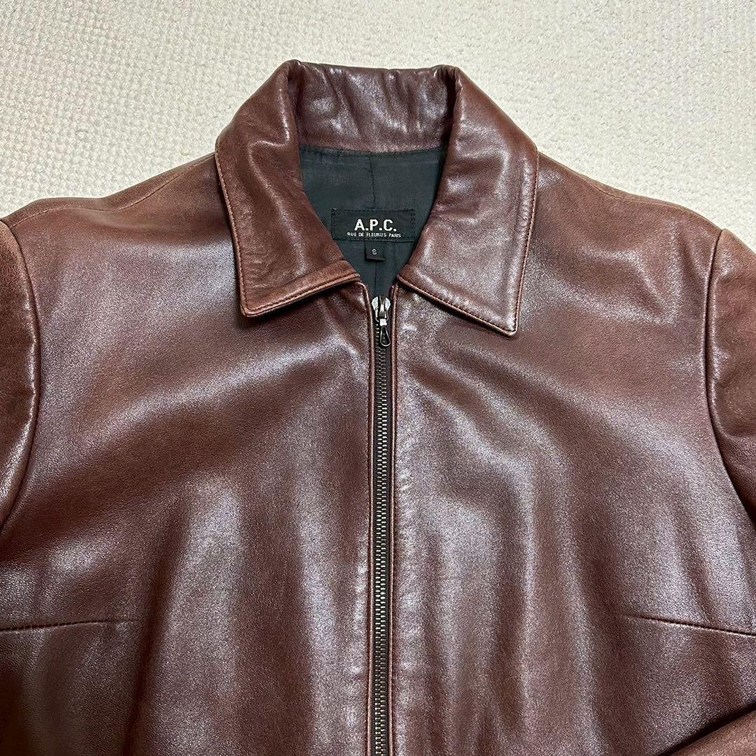 a.p.c ラムレザージャケット