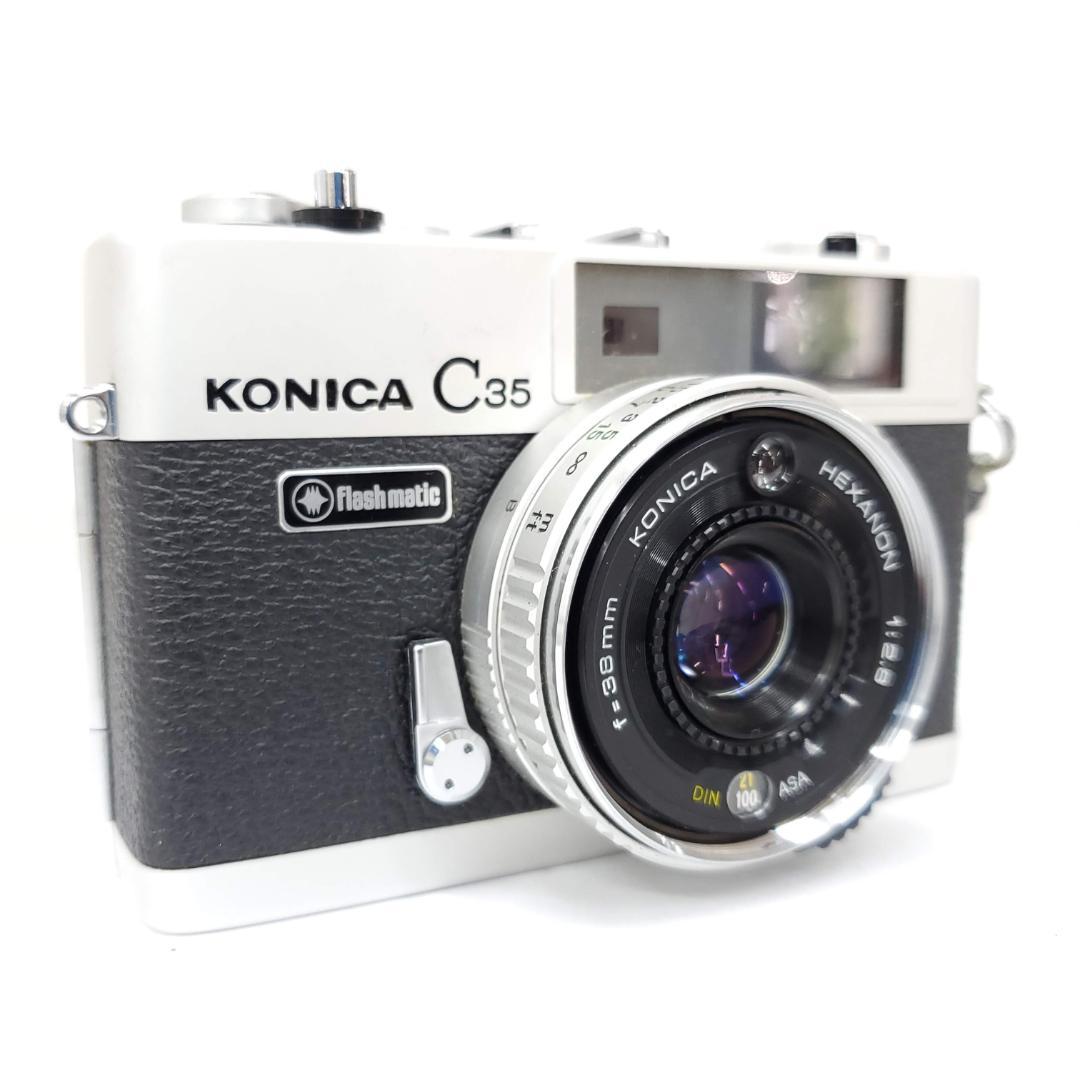 フィルムカメラ KONICA C35 Flash matic F1219-409-3v p