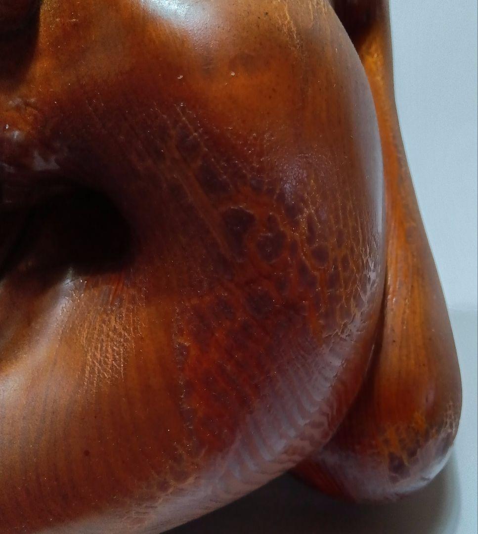 【大型】木彫り お面 木製 民芸 壁掛け 表情豊か 経年変化あり