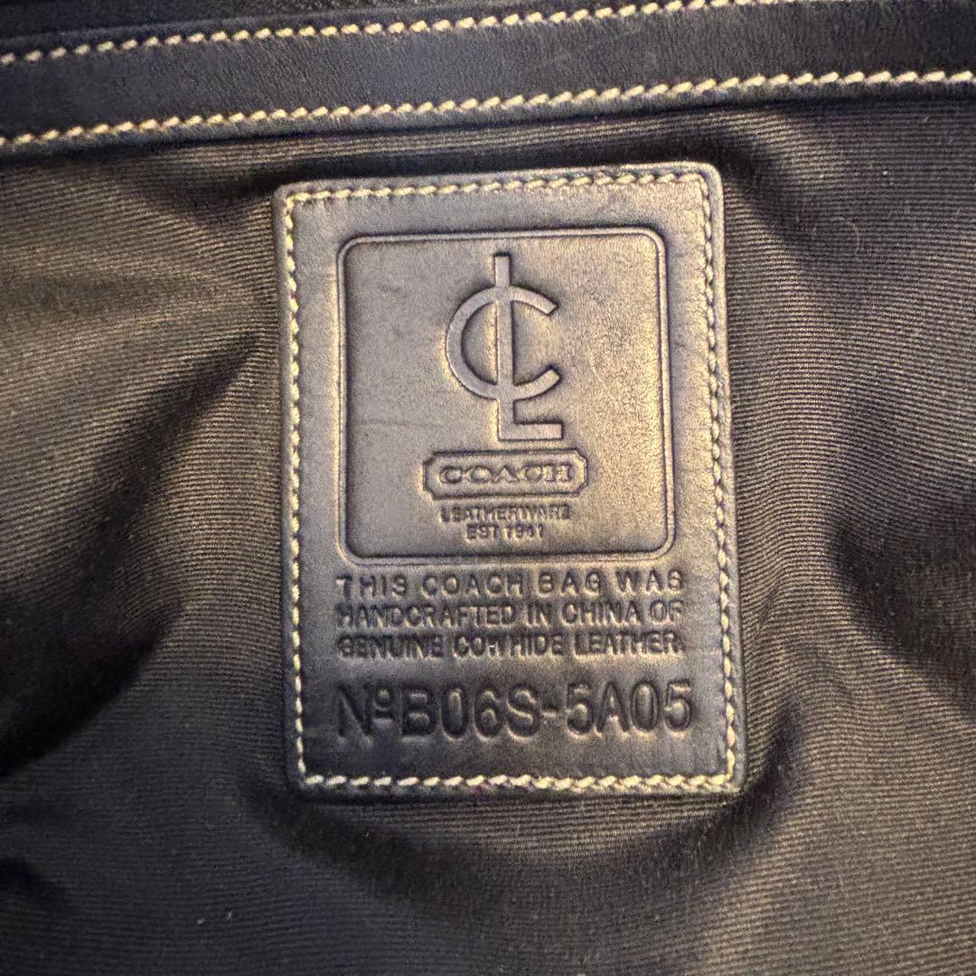 COACH コーチ ビジネスバッグ 本革レザー ブラック