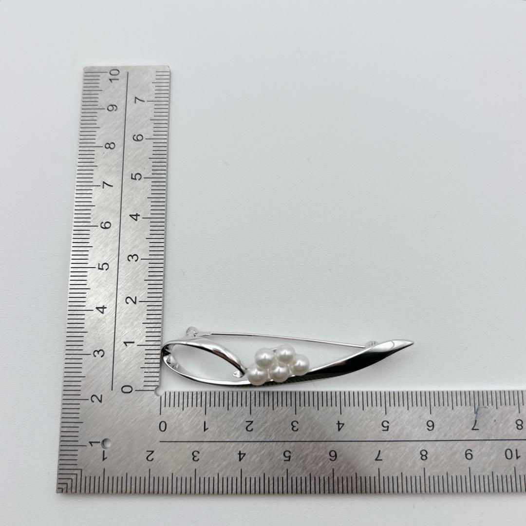 高級 4〜5mm MIKIMOTO ミキモト ブローチ あこや真珠 SILVER