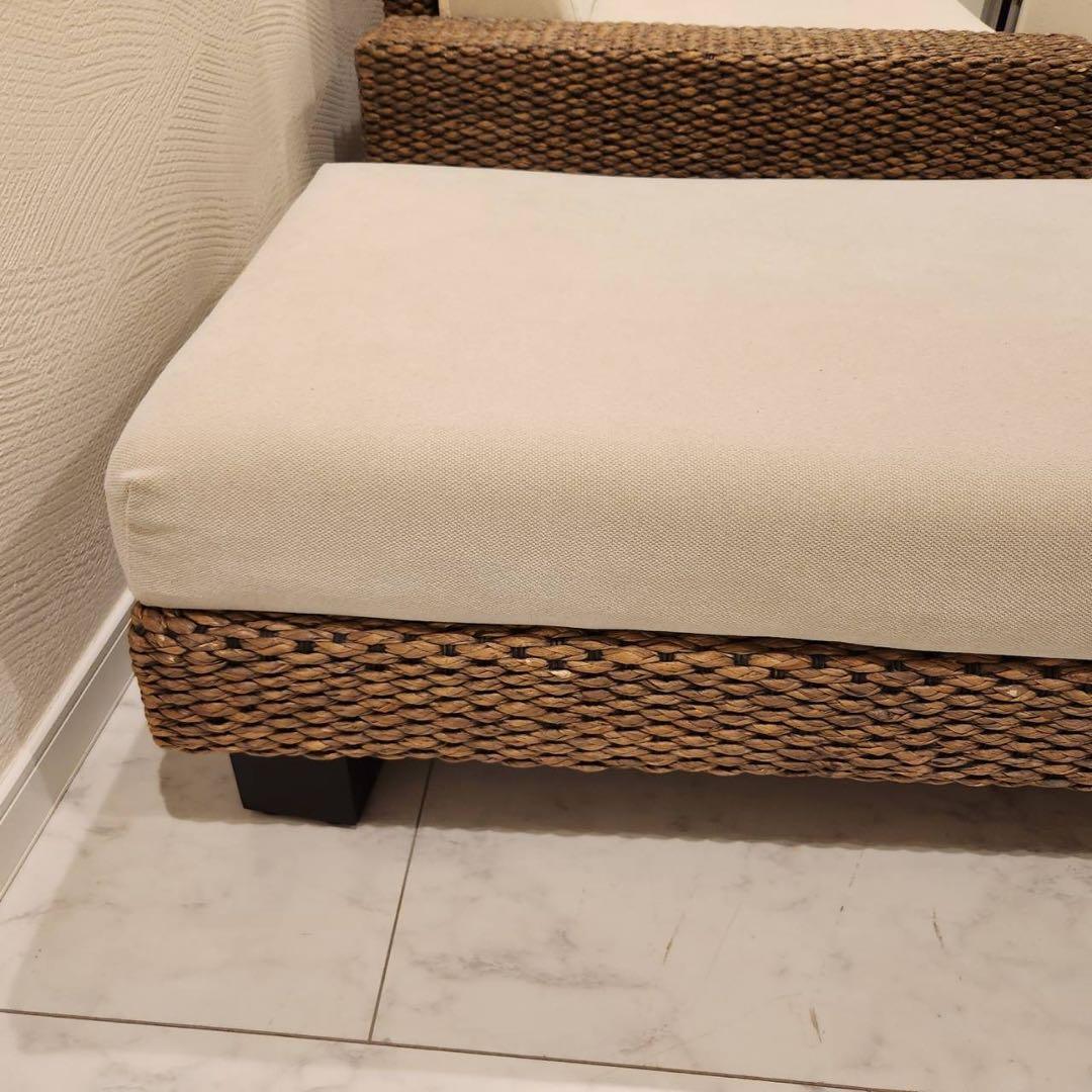 a.flatケイ・ローソファ 2.5人掛け &オットマン+テーブルセット