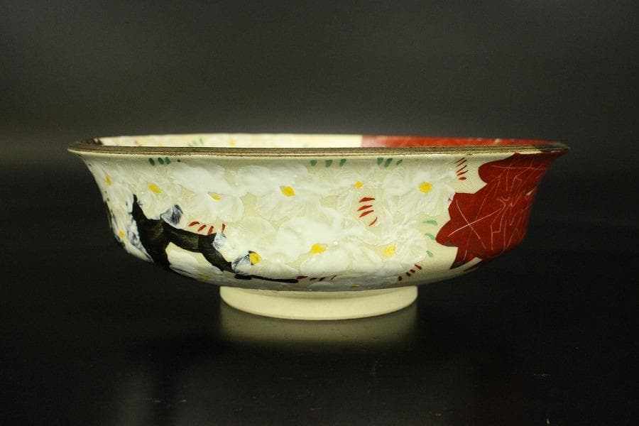 清水焼 雲錦 菓子器揃 平安晴香造 箱入 未使用 578