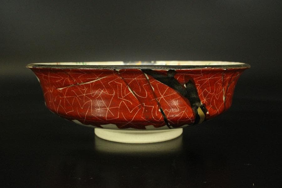 清水焼 雲錦 菓子器揃 平安晴香造 箱入 未使用 578