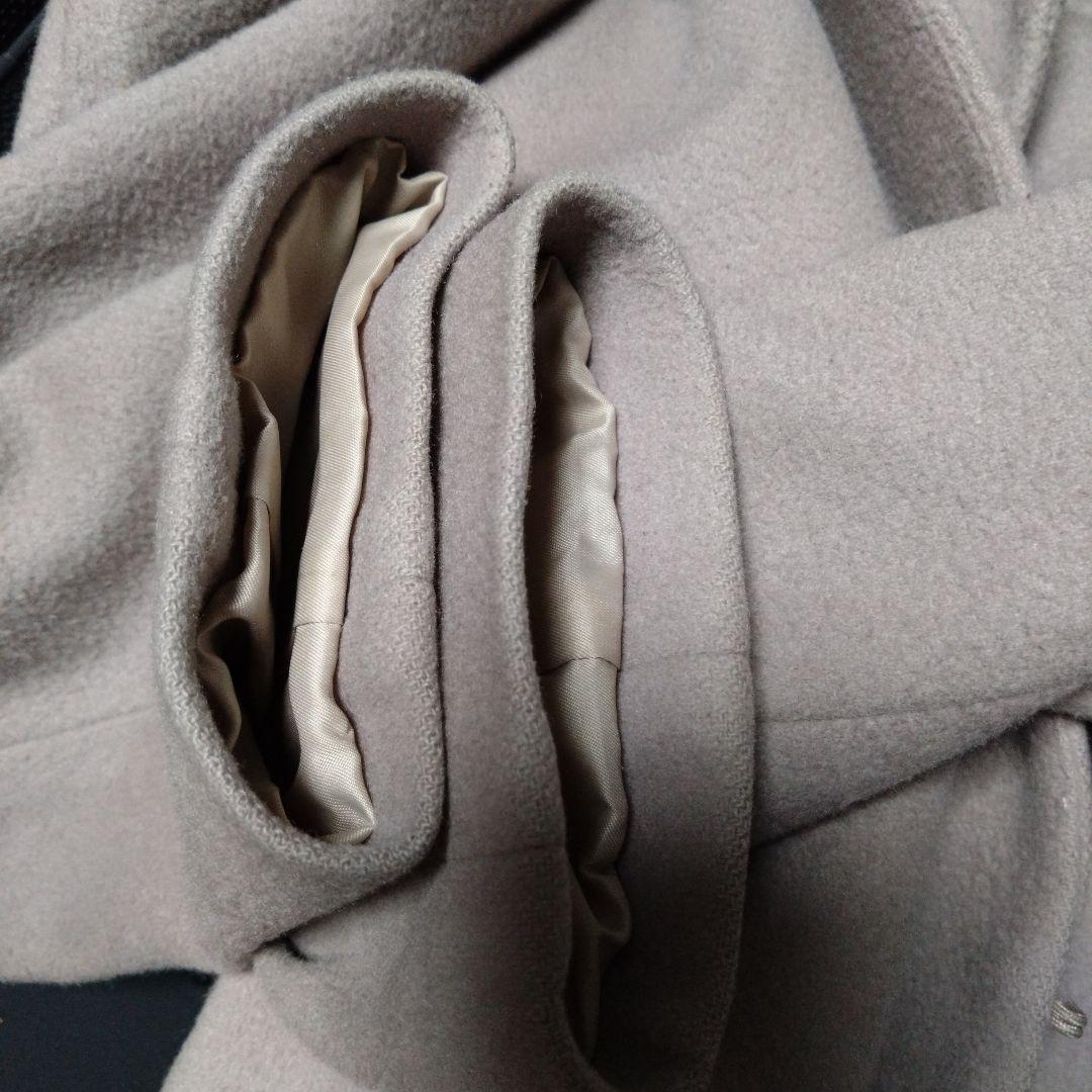 Apuweiser-riche ファー付き ベルテッド ロングコート モカ