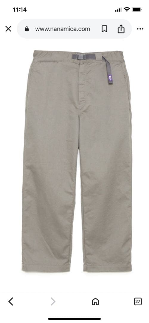 ザノースフェイス パープルレーベル　クールマックスチノフィールドワークパンツ