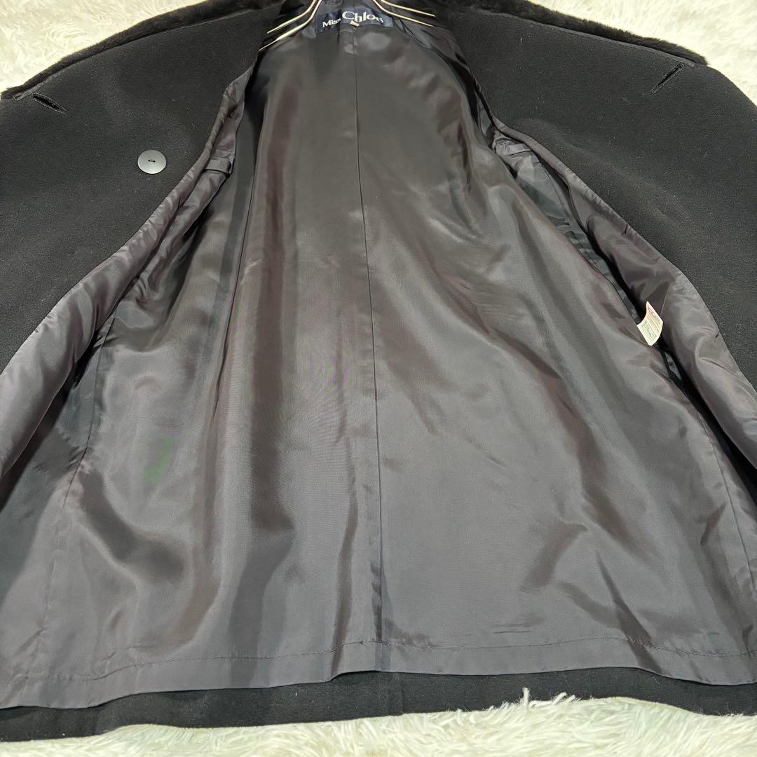 美品 ✨ miss Chloe ダブル ロングコート カシミヤ混 ショールカラー