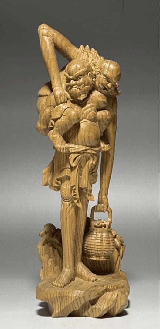 名品 【木彫 手長足長像 】 山車 祭屋台 だんじり 立川流 下教来石神社 北斎