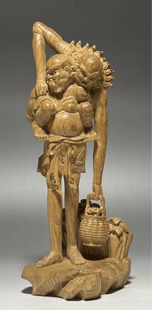 名品 【木彫 手長足長像 】 山車 祭屋台 だんじり 立川流 下教来石神社 北斎