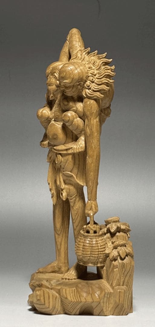 名品 【木彫 手長足長像 】 山車 祭屋台 だんじり 立川流 下教来石神社 北斎