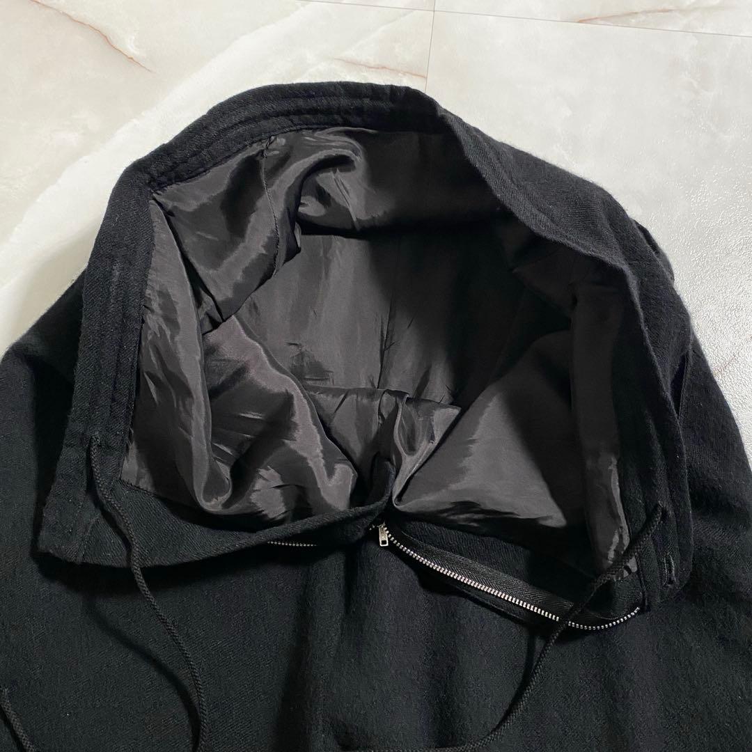 A18164 Y's ドロスト 起毛ウールツイル サルエルパンツ ブラック 1