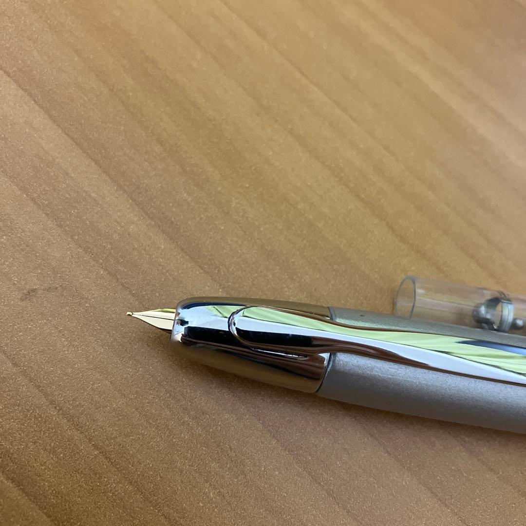 PILOT パイロット キャップレス 万年筆 シルバー F（細字） コンバーター