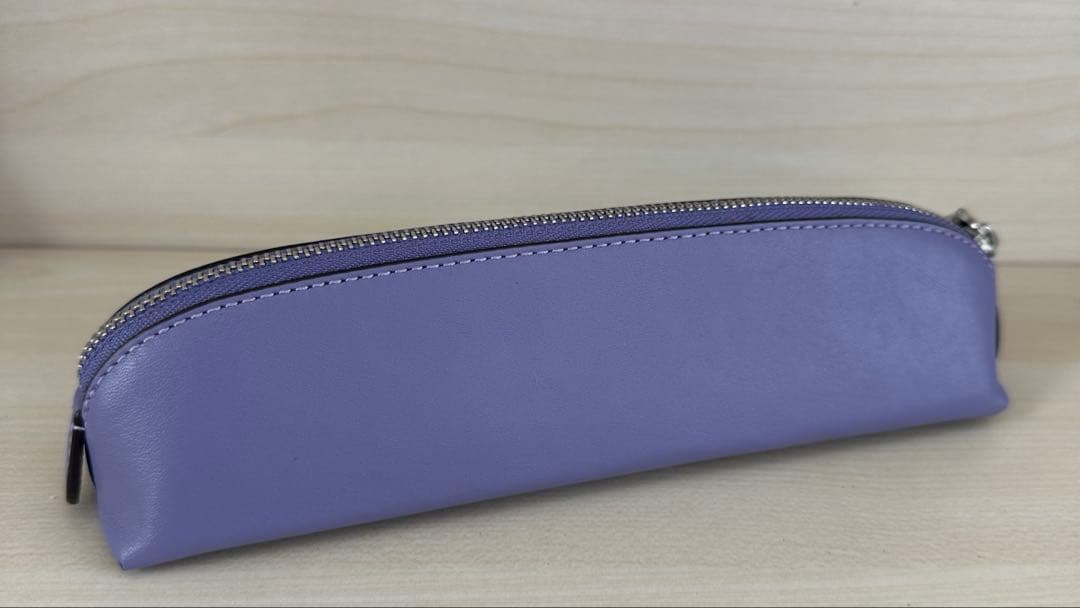 コーチ 本革 レザー ペンケース CF152 ライトバイオレット 新品