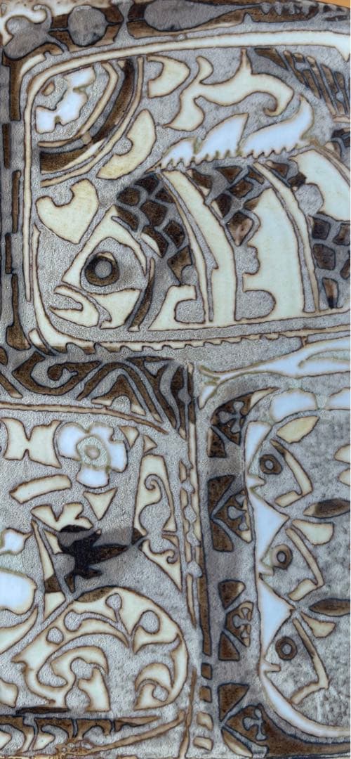 ☆花瓶、ロイヤルコペンハーゲンBACAシリーズ、魚模様、茶系、中古品。