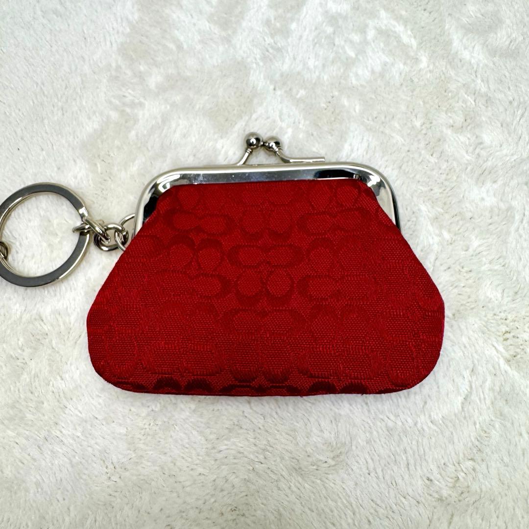 coach シグネチャー　キャンバス　がま口　ケース