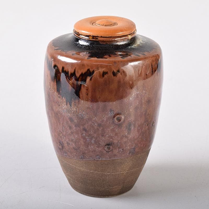 zoi瀬戸焼　古瀬戸　茶入　仕覆付　裏千家十一代玄々斎極め箱　V　8329