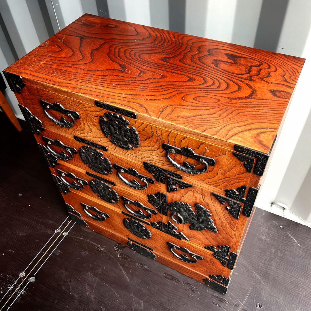 取付無料！岩谷堂箪笥 漆塗り おしゃれアンティーク伝統工芸和箪笥 木製チェスト✨