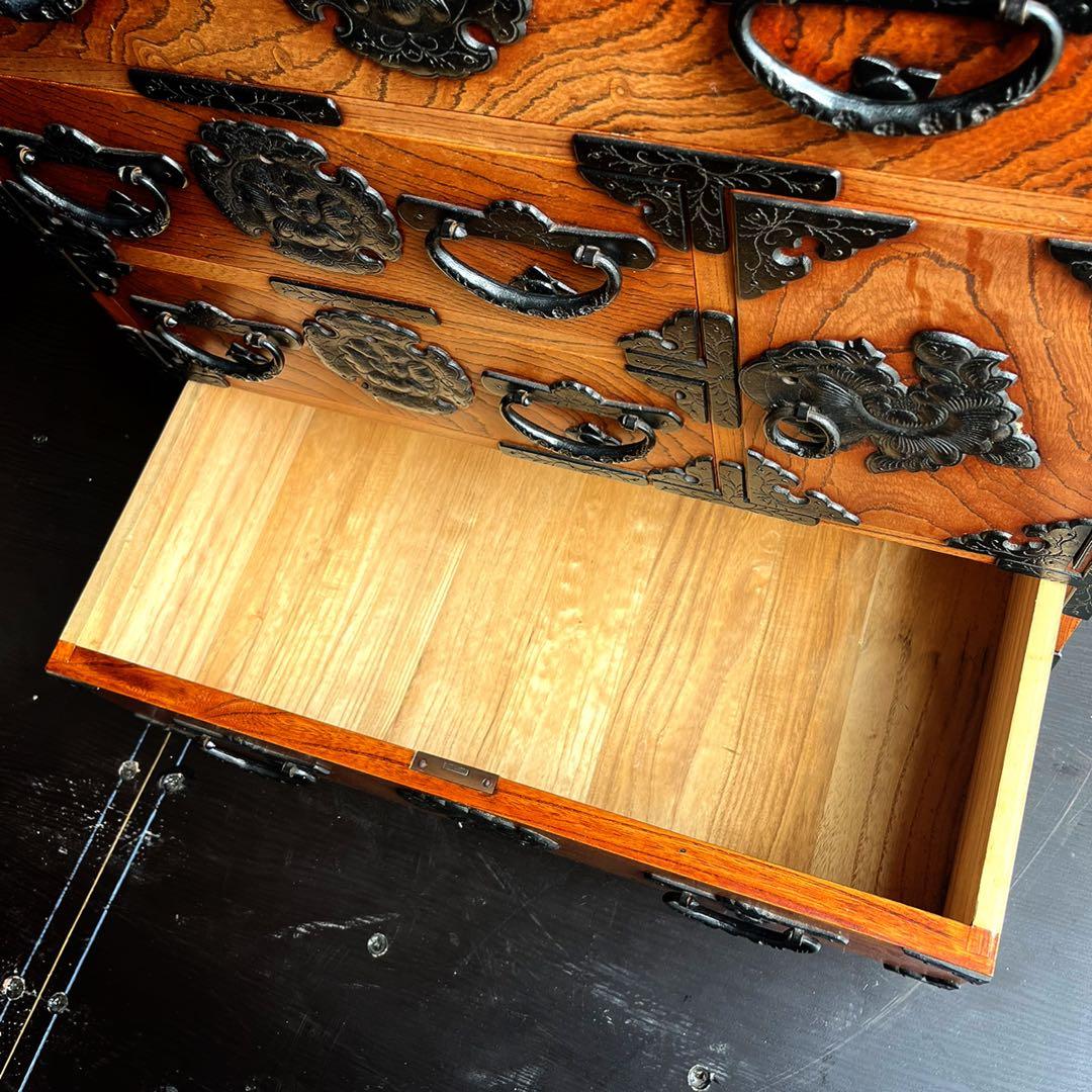 取付無料！岩谷堂箪笥 漆塗り おしゃれアンティーク伝統工芸和箪笥 木製チェスト✨