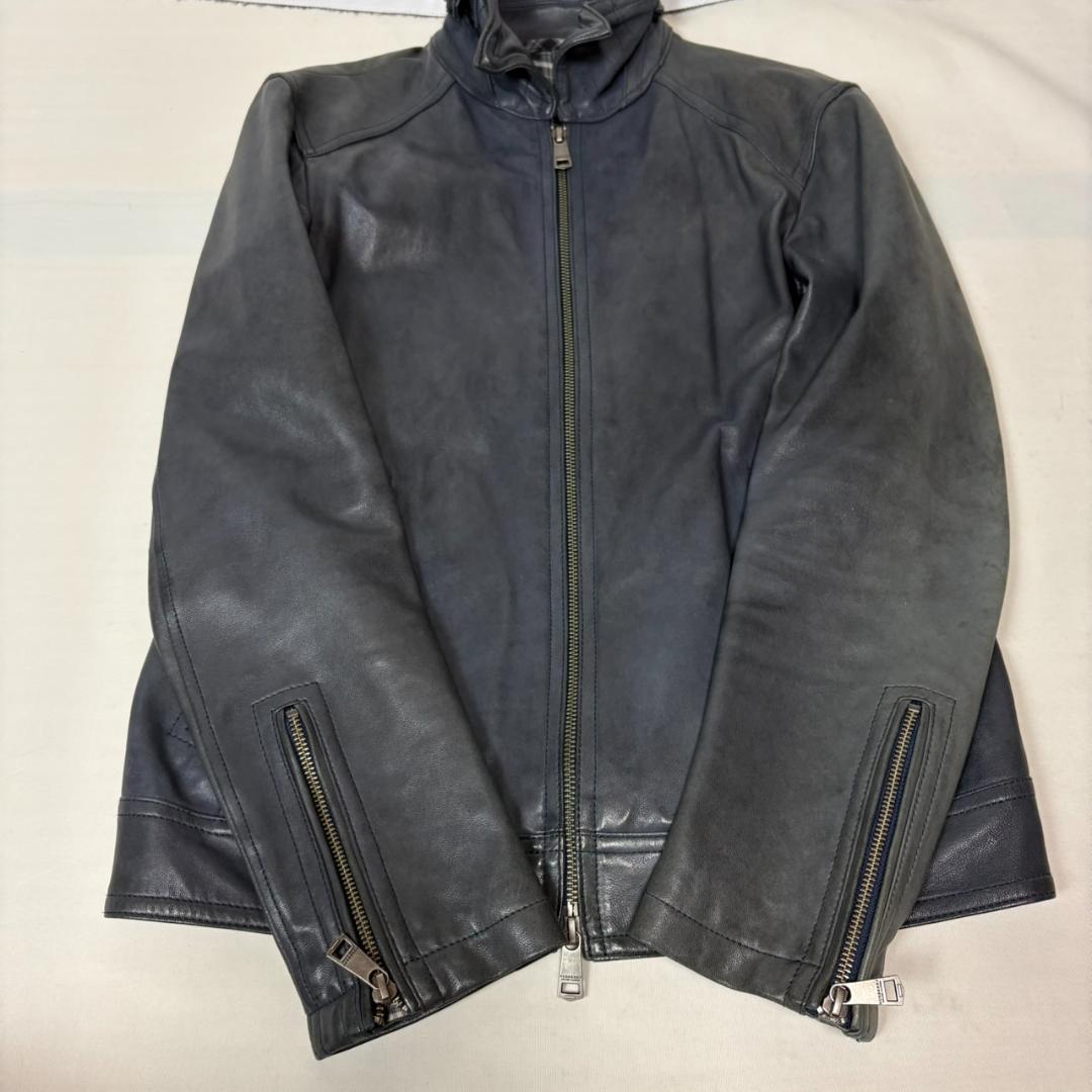 BURBERRY BLACK LABEL ラムレザー シングルライダース M