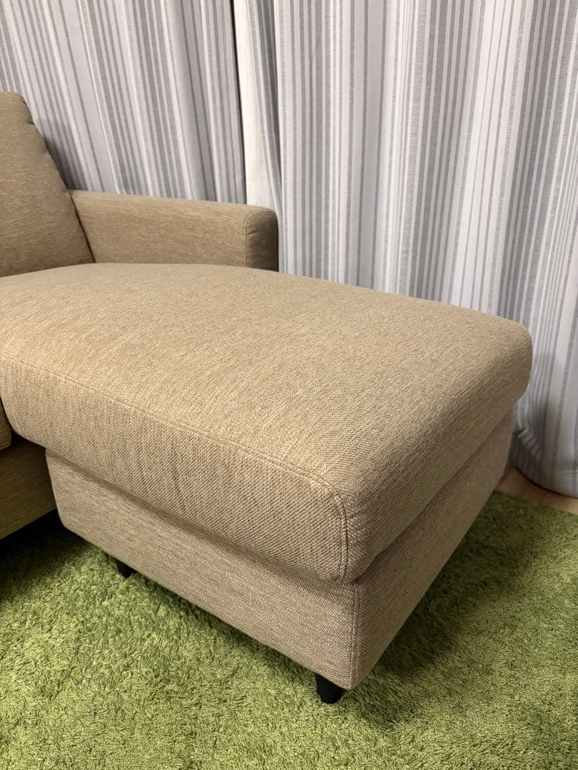 ベージュ L字型 ソファセット