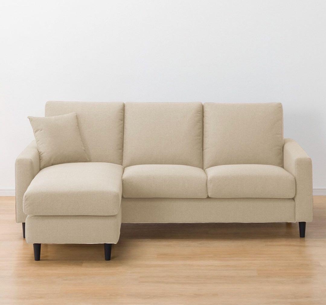 ベージュ L字型 ソファセット