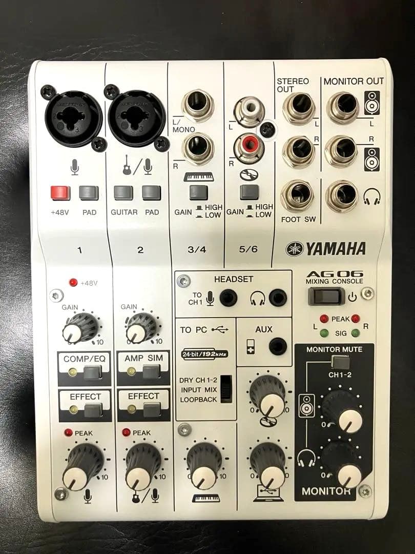 YAMAHA AG06 ミキシングコンソール