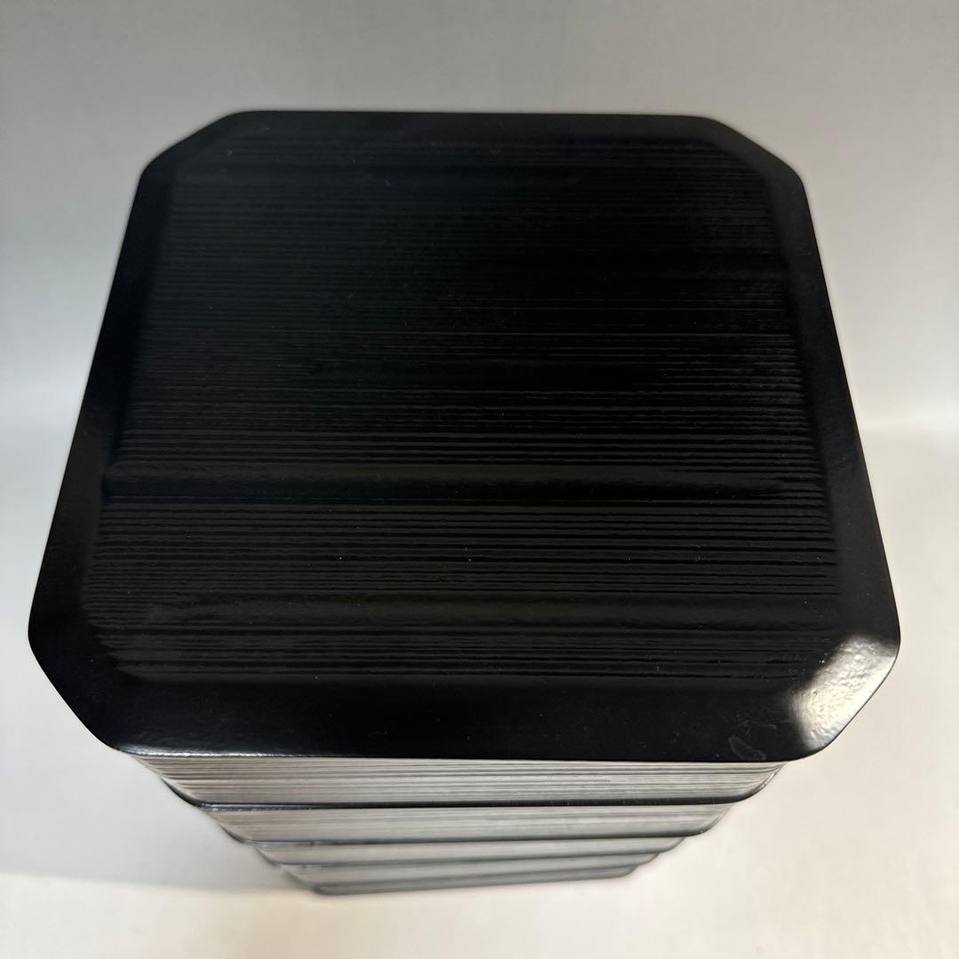 レ＊ 茶道具 一閑塗片木目 縁高 道端江春 造