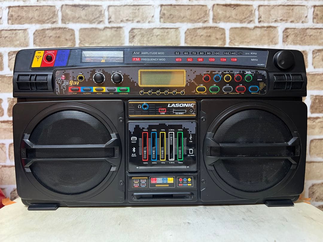 激レア LASONIC Bluetooth レトロ ラジカセ風　ラソニック