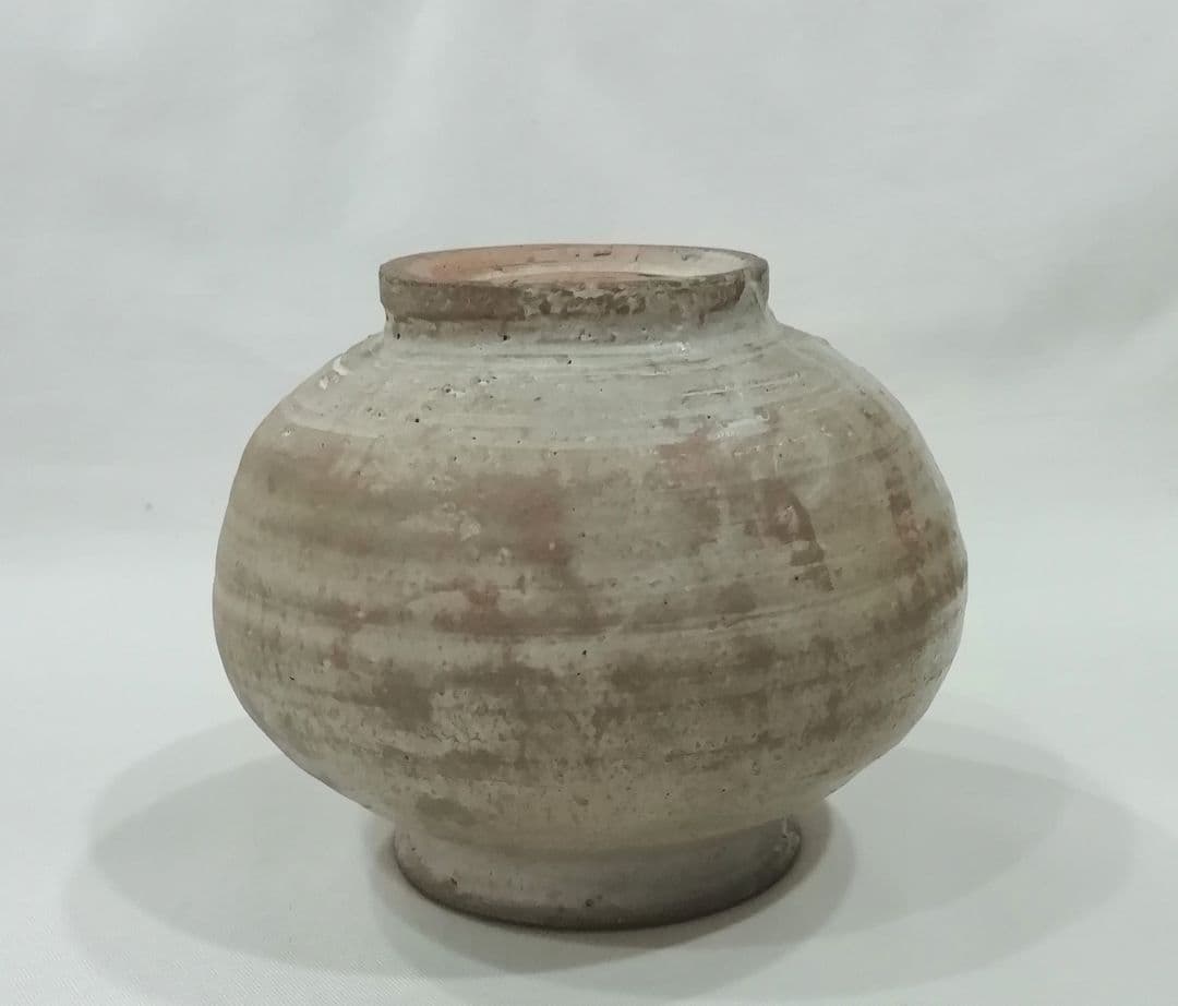 朝鮮古陶　李朝白磁壺