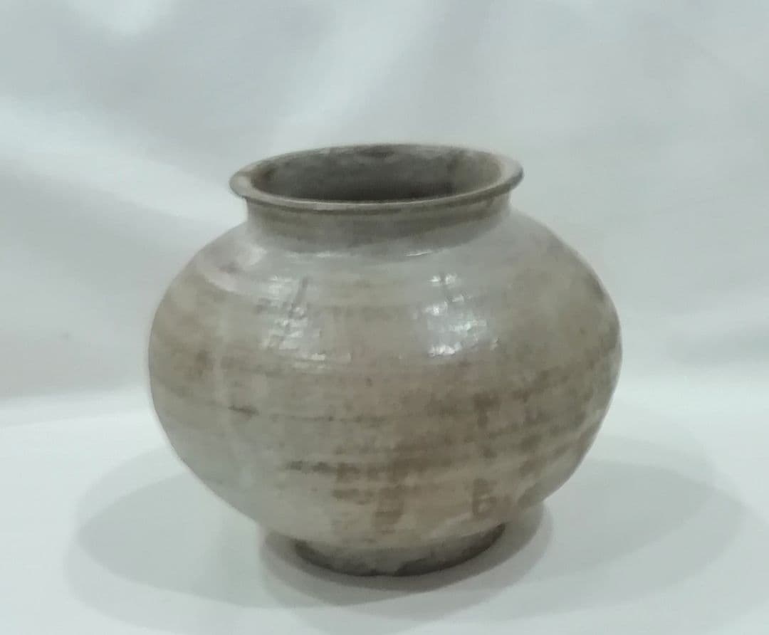 朝鮮古陶　李朝白磁壺