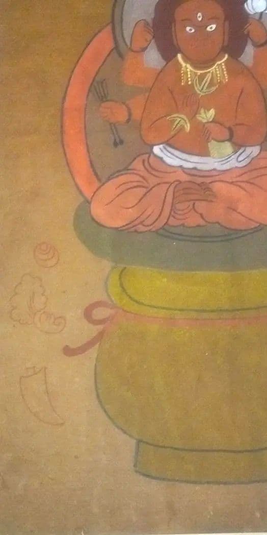 模写大津絵、愛染明王