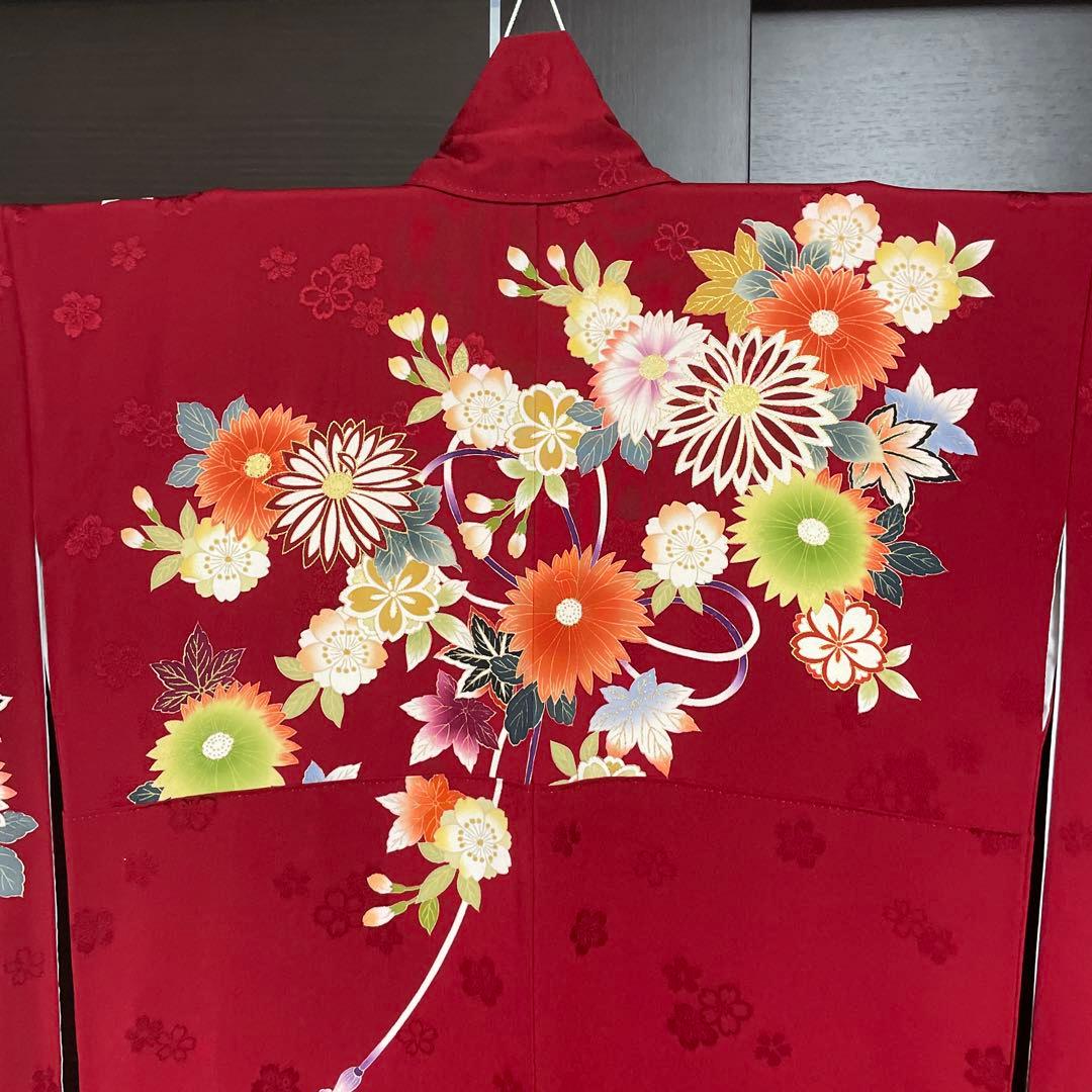 振袖　赤　金彩　金糸　正絹
