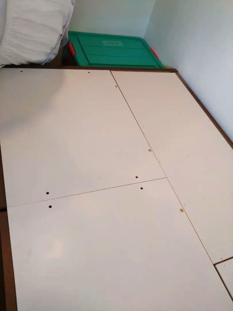 【美品】ニトリ、シングルベッドフレーム、大容量引出し付き、引き取り希望(京都市)