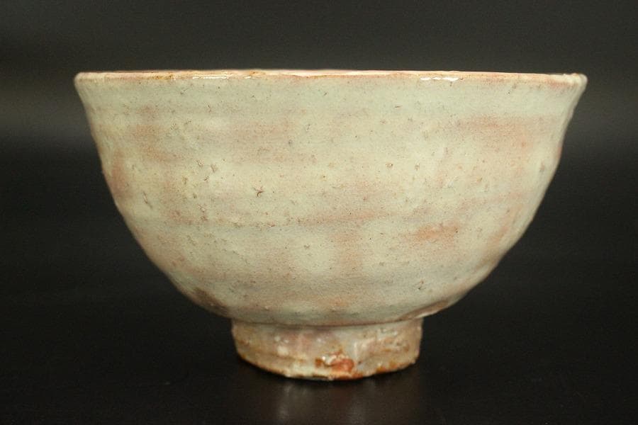 茶道具 萩茶碗 岡田裕 共布 木箱付(メ1383)