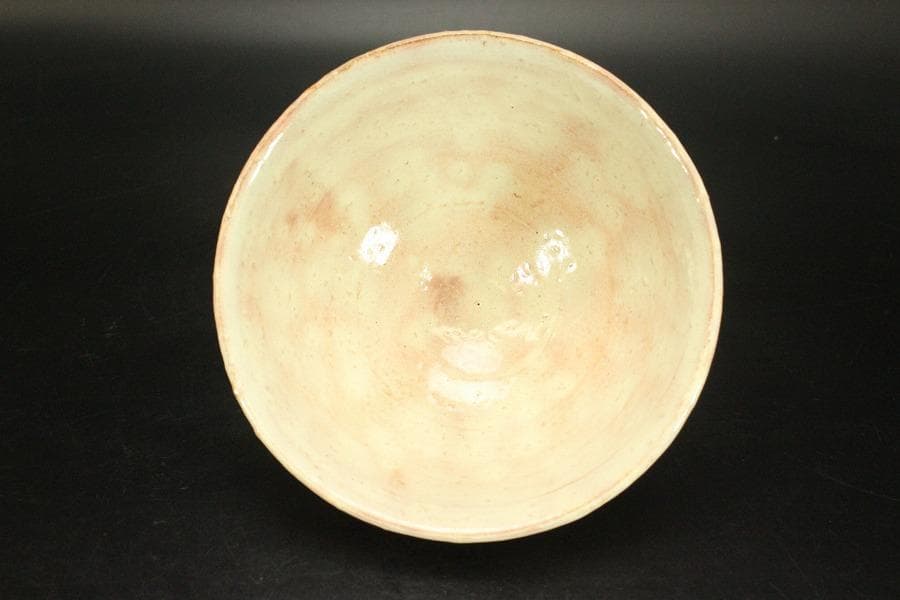 茶道具 萩茶碗 岡田裕 共布 木箱付(メ1383)