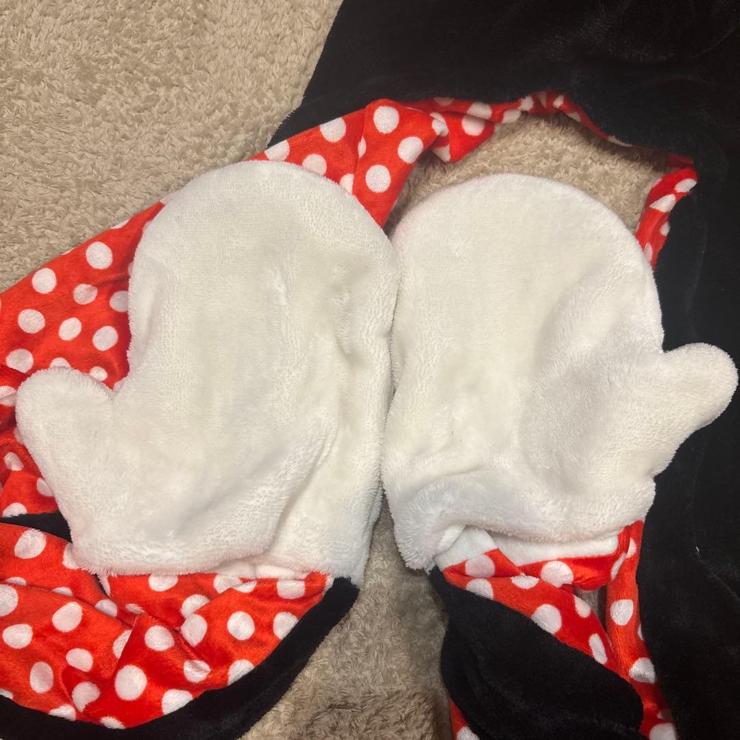 ミニーマウス　ファンキャップ　マフラー