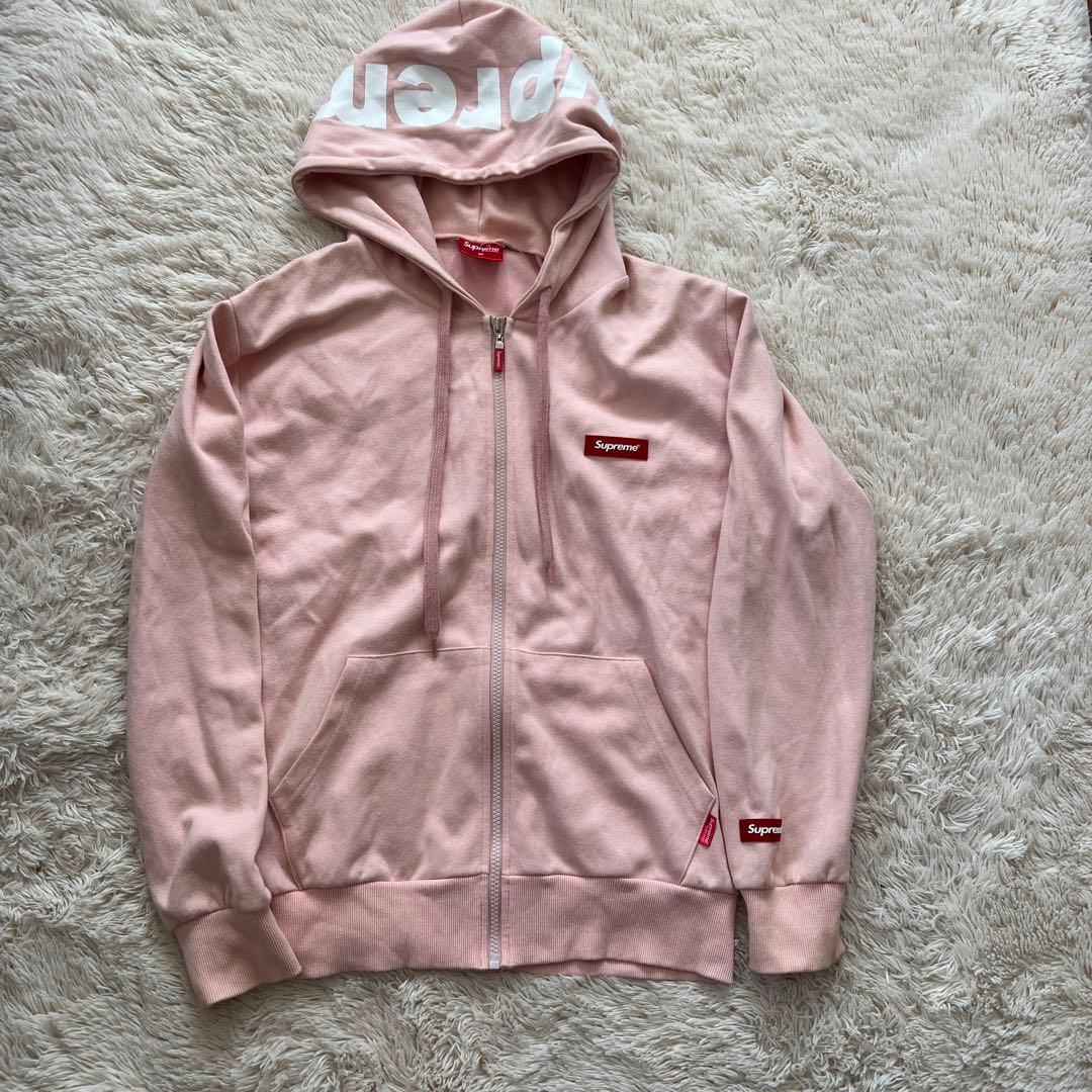 Supreme ピンク ジップアップパーカー