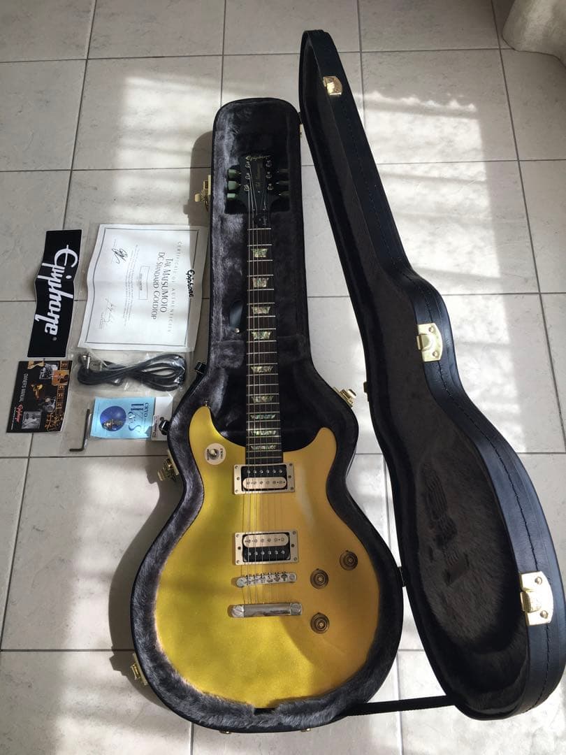 【美品】　Epiphone エピフォン tak DC Gold TOP