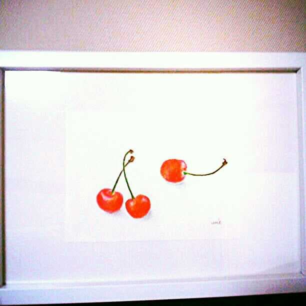 ☆色鉛筆デッサン☆さくらんぼ♪