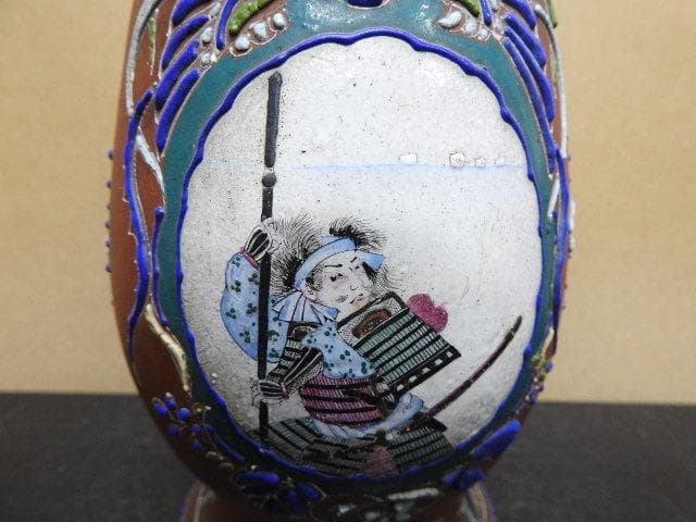 色絵万古花瓶　MA61