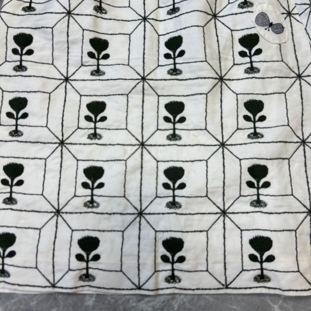 【美品】リネン100♡ミナペルホネン　Flower Box スカート　刺繍　総柄