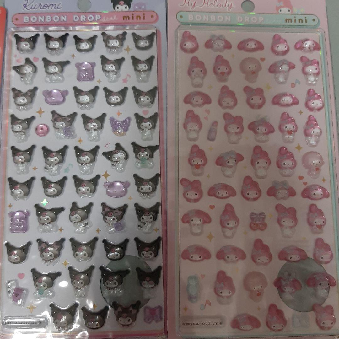 【正規品】新作　サンリオ　ボンボンドロップシール　ミニ　8枚　コンプリート　即日