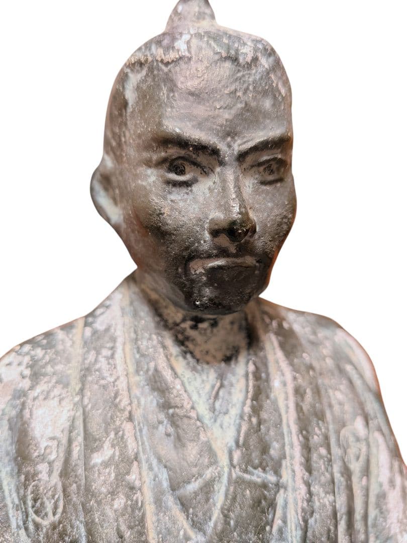 【中岡慎太郎像】昭和48年 記念ブロンズ像 刻印・銘文有 高さ33cm