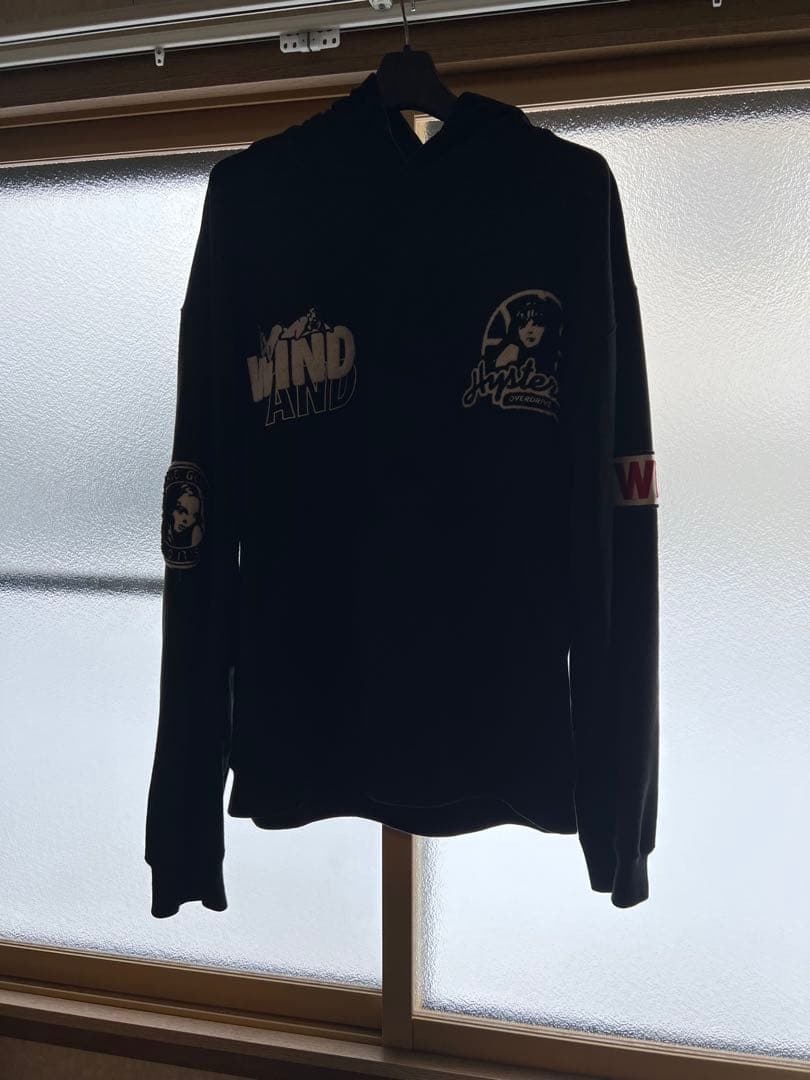 HYSTERIC GLAMOUR/WIND AND SEA パーカー ブラック